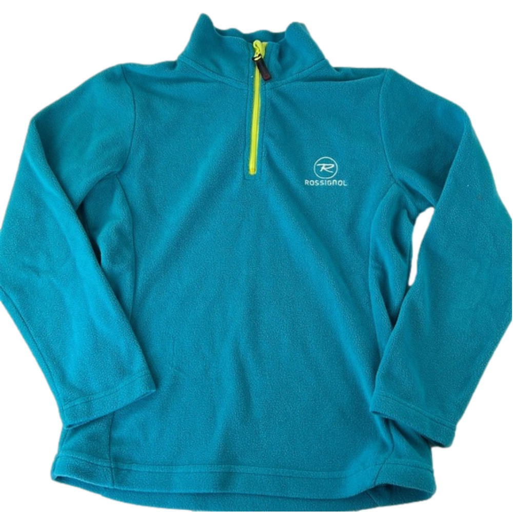 𝅺Girl's  Rossignol Blue Fleece ¼ zip size 10